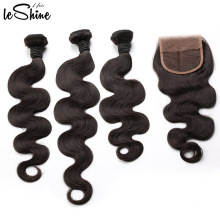 Cheap Price 3 Brazilian Body Durable Bundles With 4*4 Silk Base Lace Closure